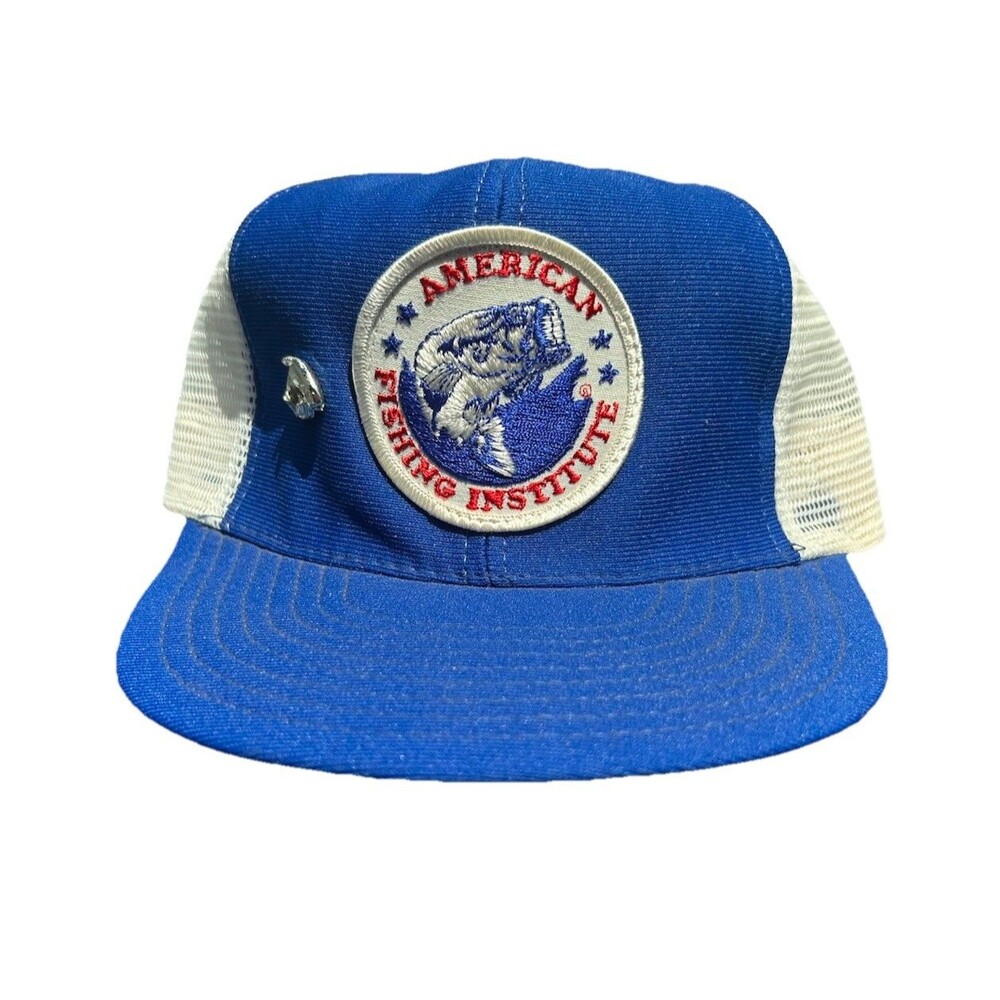 Fishing Trucker Hat American Fishing Institute Made In USA SnapBack